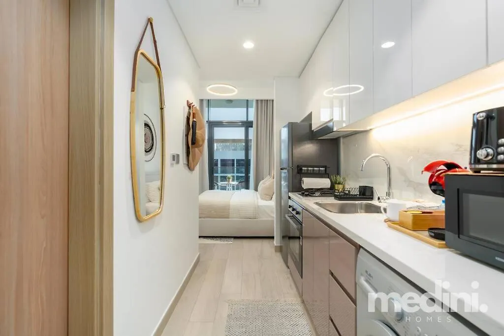 12Min From Burj Khalifa - Studio - Azizi Riviera Dubai Apartment